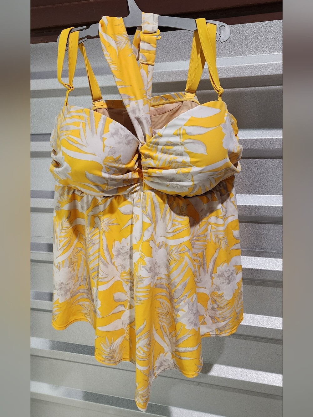 Yellow Floral Women’s Tankini Top